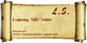 Lugosy Sándor névjegykártya